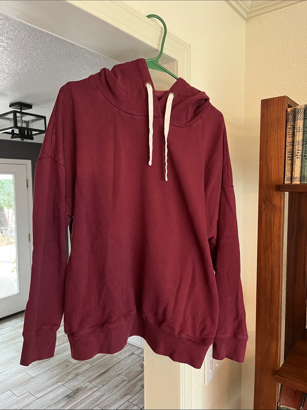 Buffalo David Bitton Maroon Hoodie with White Drawstrings